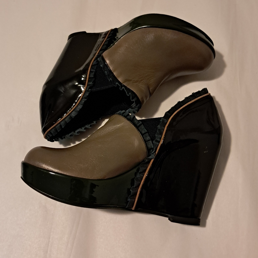 Kron By Kronkron Colorblock High Wedge Womens Shoes Size 39.